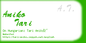 aniko tari business card